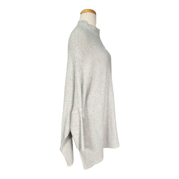 Red Haute Oversized Gray Knit Sweater Tunic Dolman Sleeves Stretchy Small Cozy - Picture 3 of 12